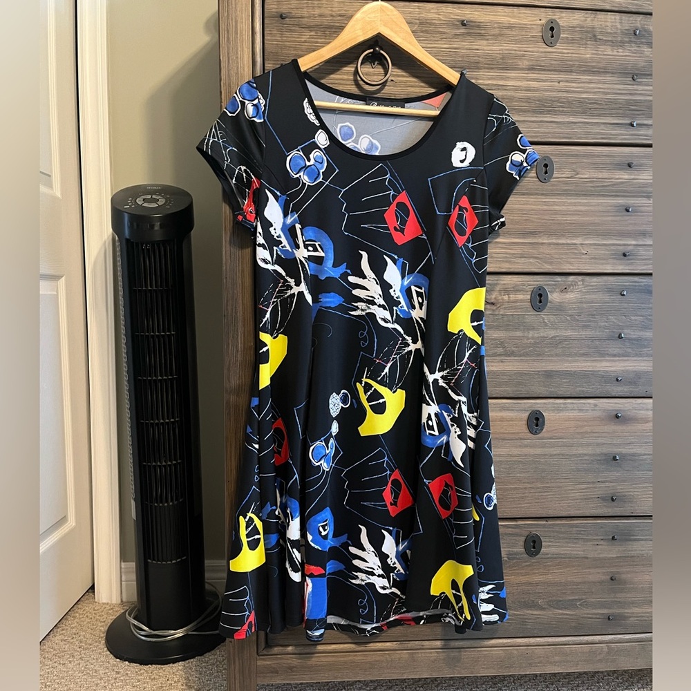 Betty & Dot Abstract Short Sleeve Dress